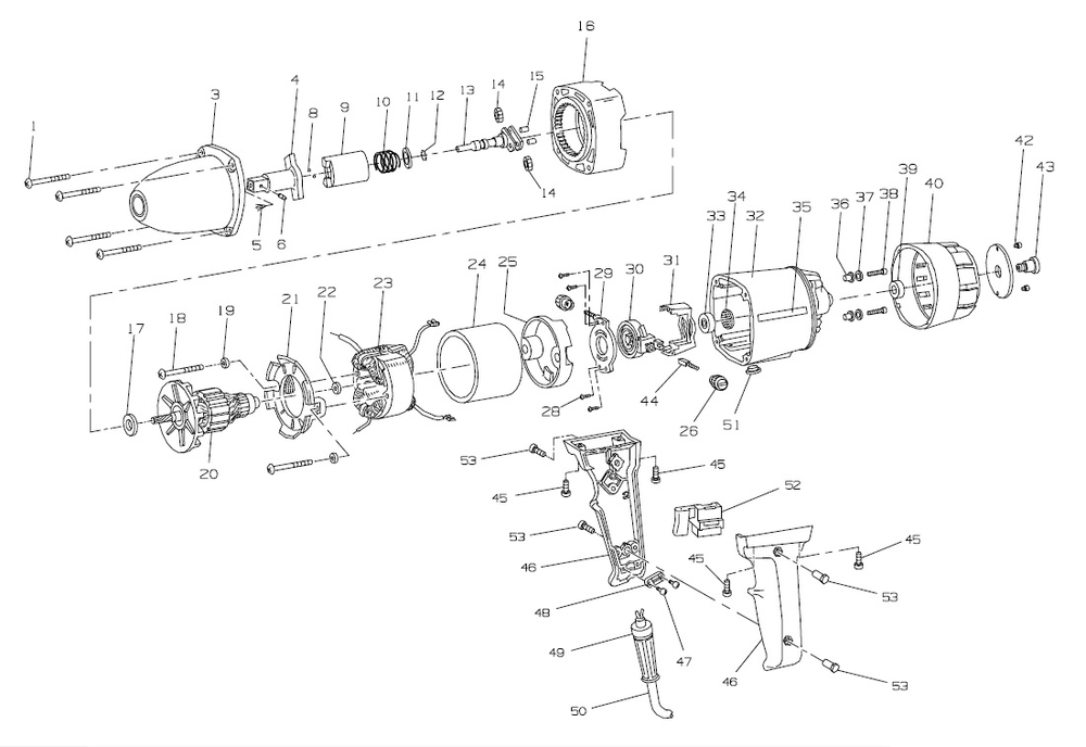 Diagram Diagram and Parts List for IR8049  Ingersoll Rand Wrench